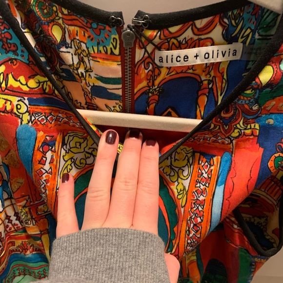 Alice and Olivia multicolored shift dress size 0 - Picture 2 of 5